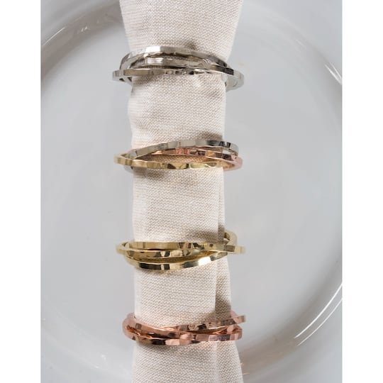 DII® Gold Intertwined Napkin Rings, 6ct.